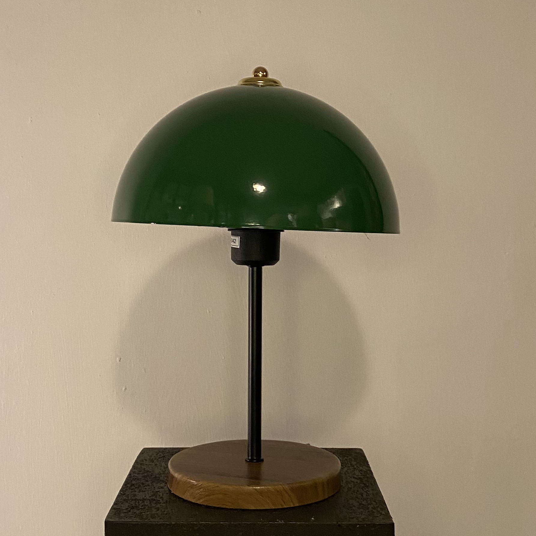 Art&Gift North Home Mantar Başlıklı Yeşil Metal Abajur Salon Ofis Cafe İşletme Masa Lambası