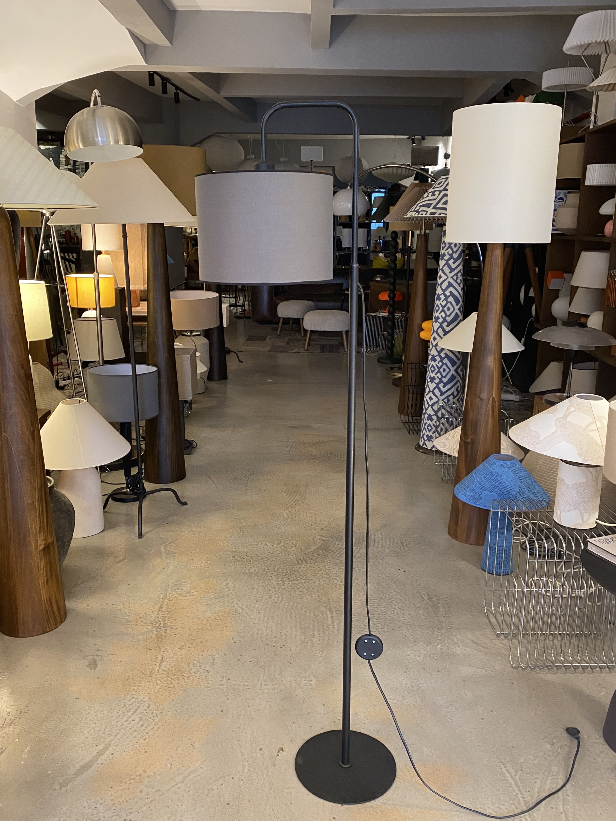 Bohhem Suitable Metal Gövdeli Antrasit Kumaş Başlık GRİ