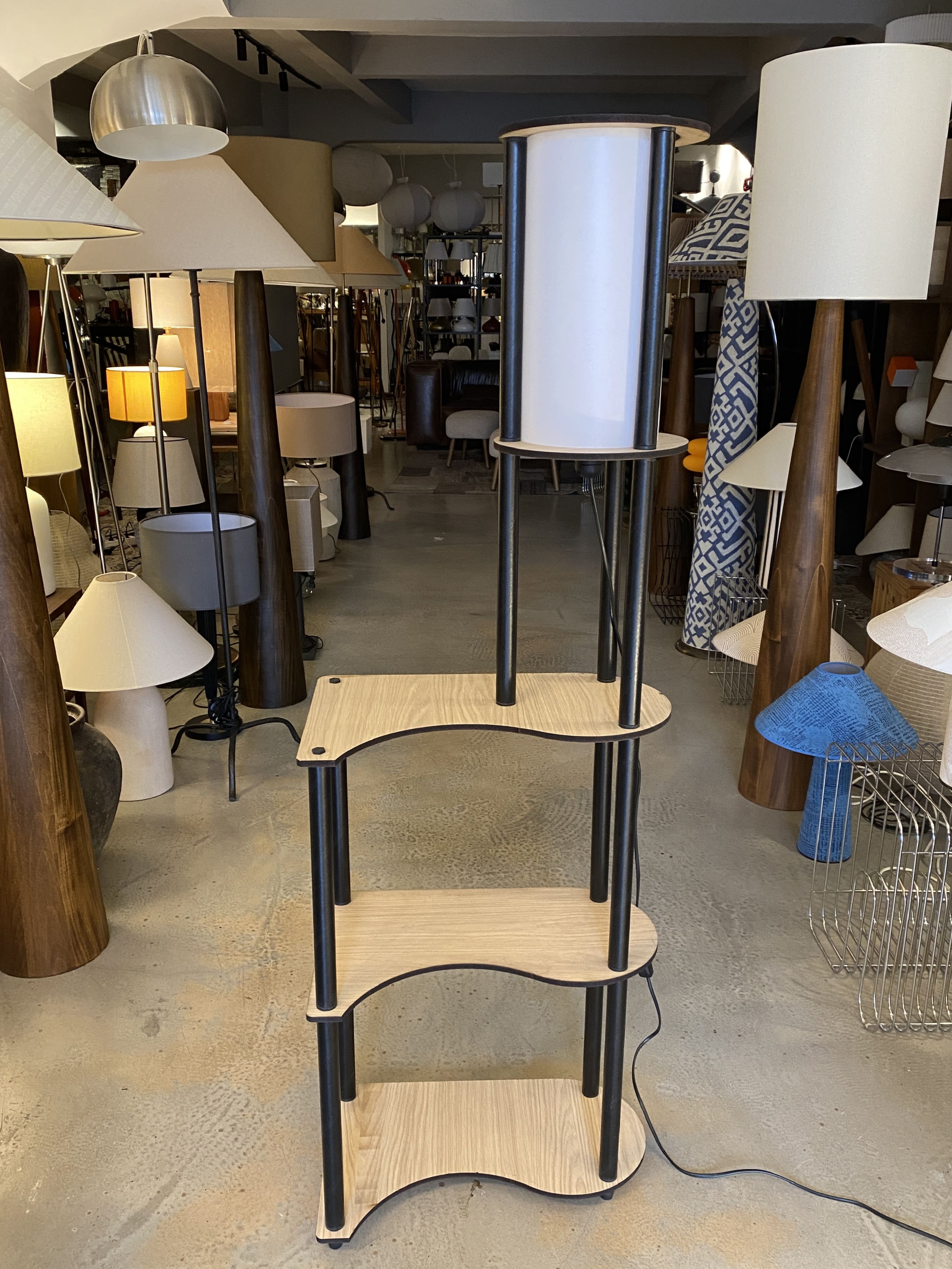 Vilinze Jedi Ahşap LED Dekoratif Ayaklı Lambader